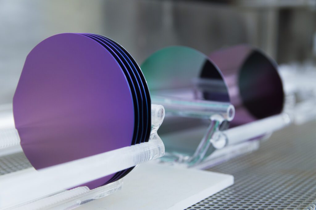 Silicon wafers photo.